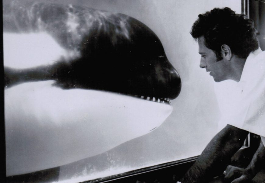 Ric O'Barry with Hugo, Miami Seaquarium