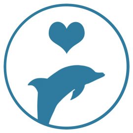 dolphin donate heart icon