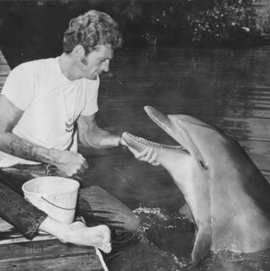 Ric O'Barry and Kathy the Dolphin